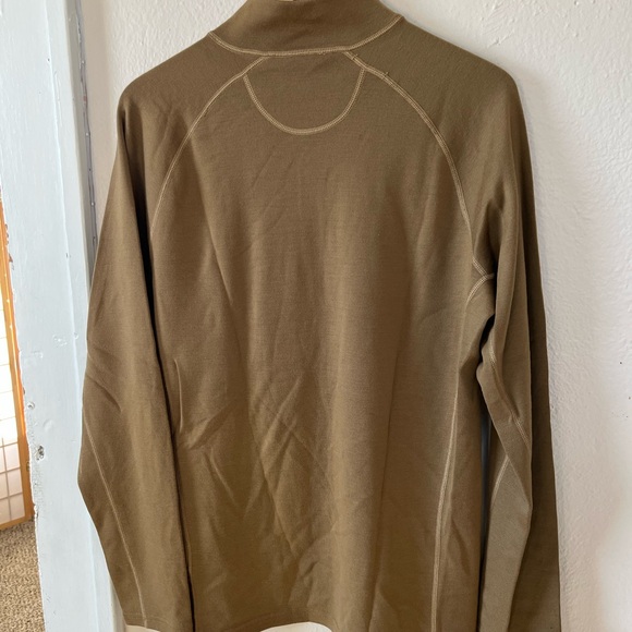 Filson Merino Wool Men's Tan Zip-Up Sweater - Picture 5 of 9